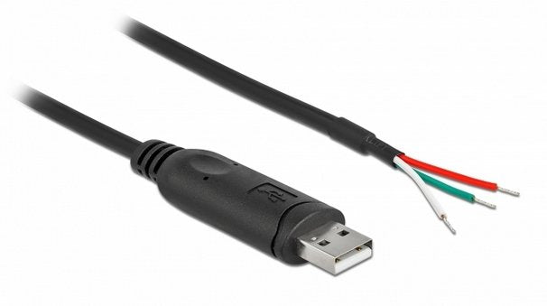 Delock Cable Usb 2.0 Tipo A A Serie Rs-232 Con 3 Extremos De Cable Abiertos 1 M