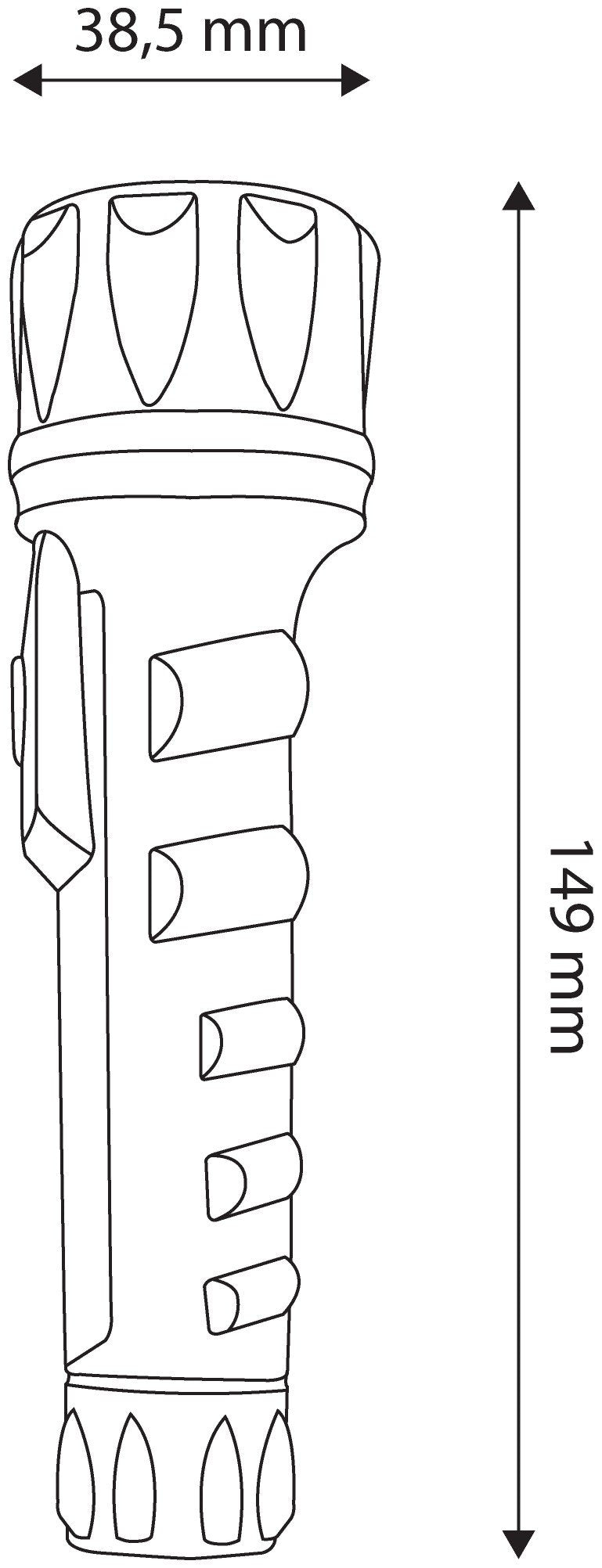 Entac Taschenlampe 2aa Kunmmoff