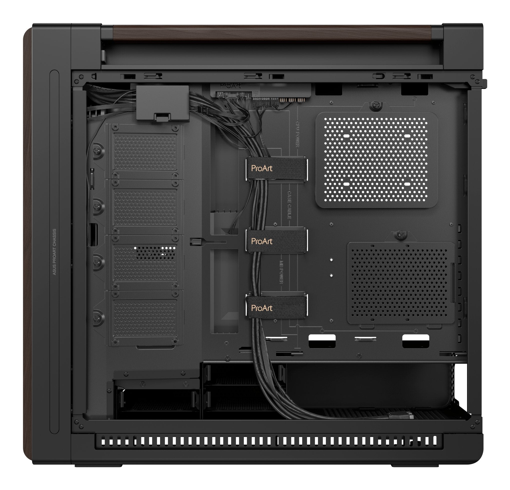 Caja Pc Asus Geh Proart Pa602 Walnut Wood Tg Pwm Modern Negro