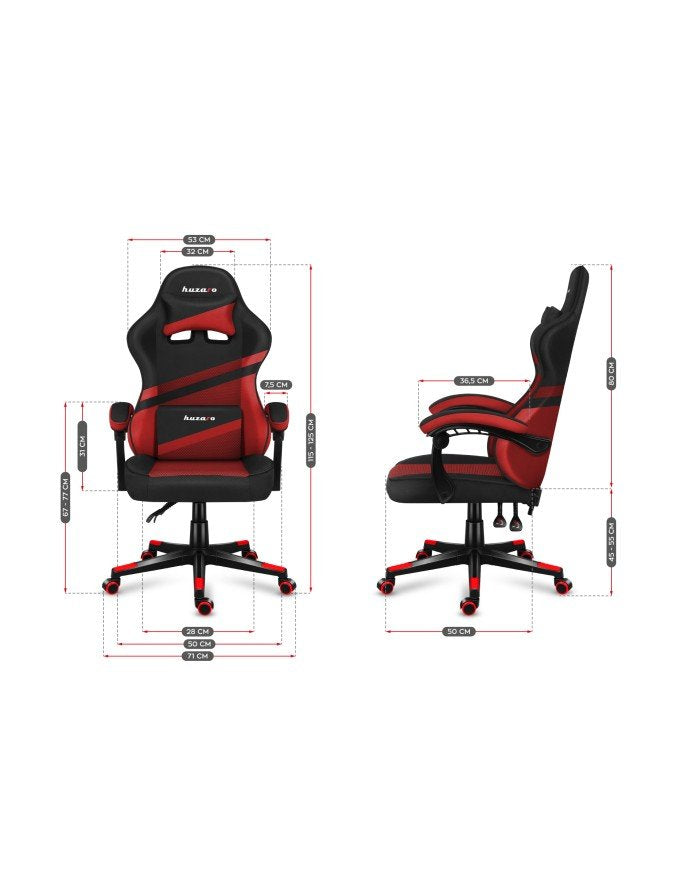 EAN 5903796013146 - Huzaro FORCE 4.4 Silla para videojuegos de PC Asiento (de seguridad) de butaca Negro, Rojo imagen 14
