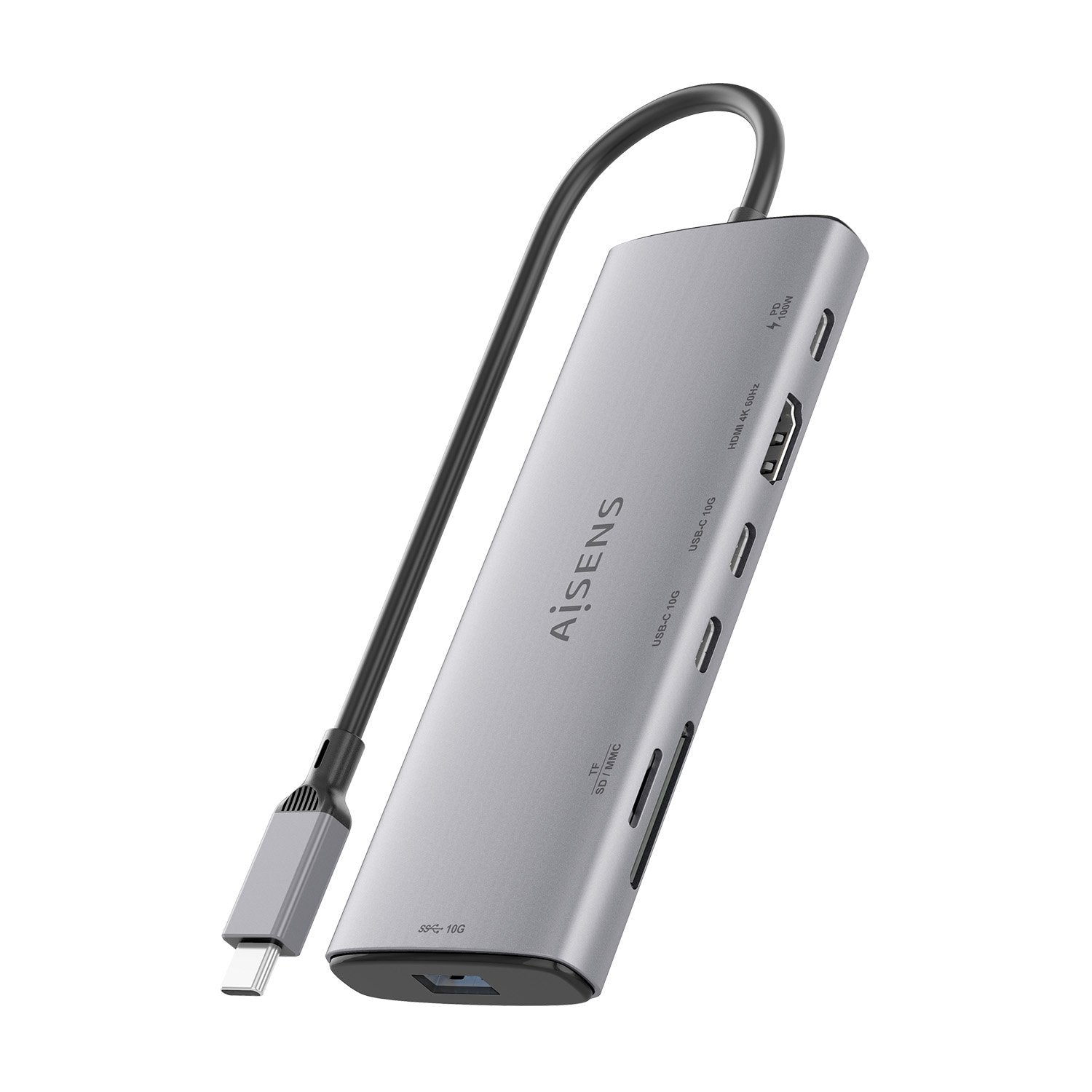 EAN 8435739903599 - AISENS ASUC-7P031-GR base para portátil y replicador de puertos Alámbrico USB 3.2 Gen 1 (3.1 Gen 1) Type- imagen 3