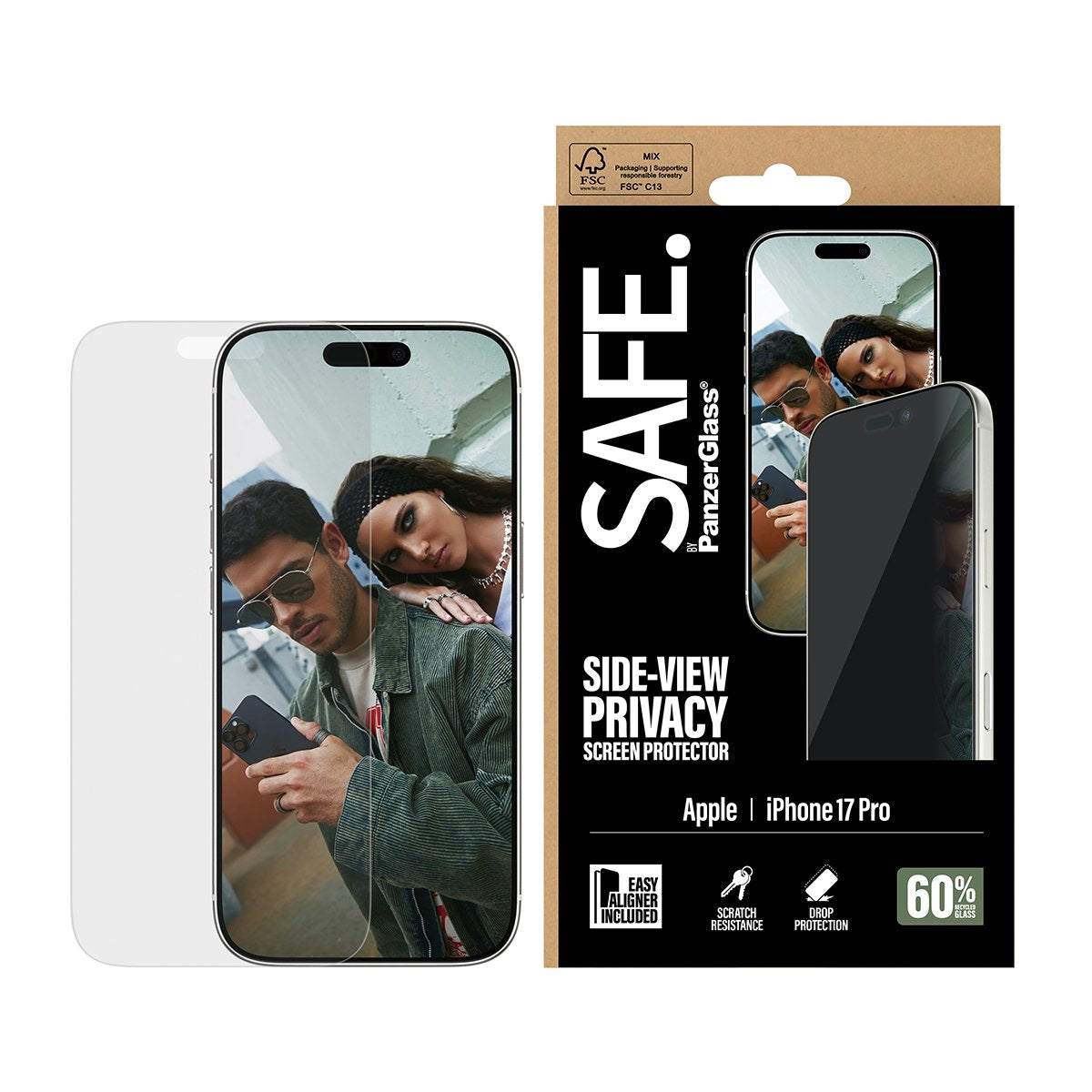 EAN 5715685028052 - PanzerGlass SAFE. by ® Privacy Screen Protector iPhone 17 Pro | Ultra-Wide Fit w. EasyAligner Protector d imagen 2