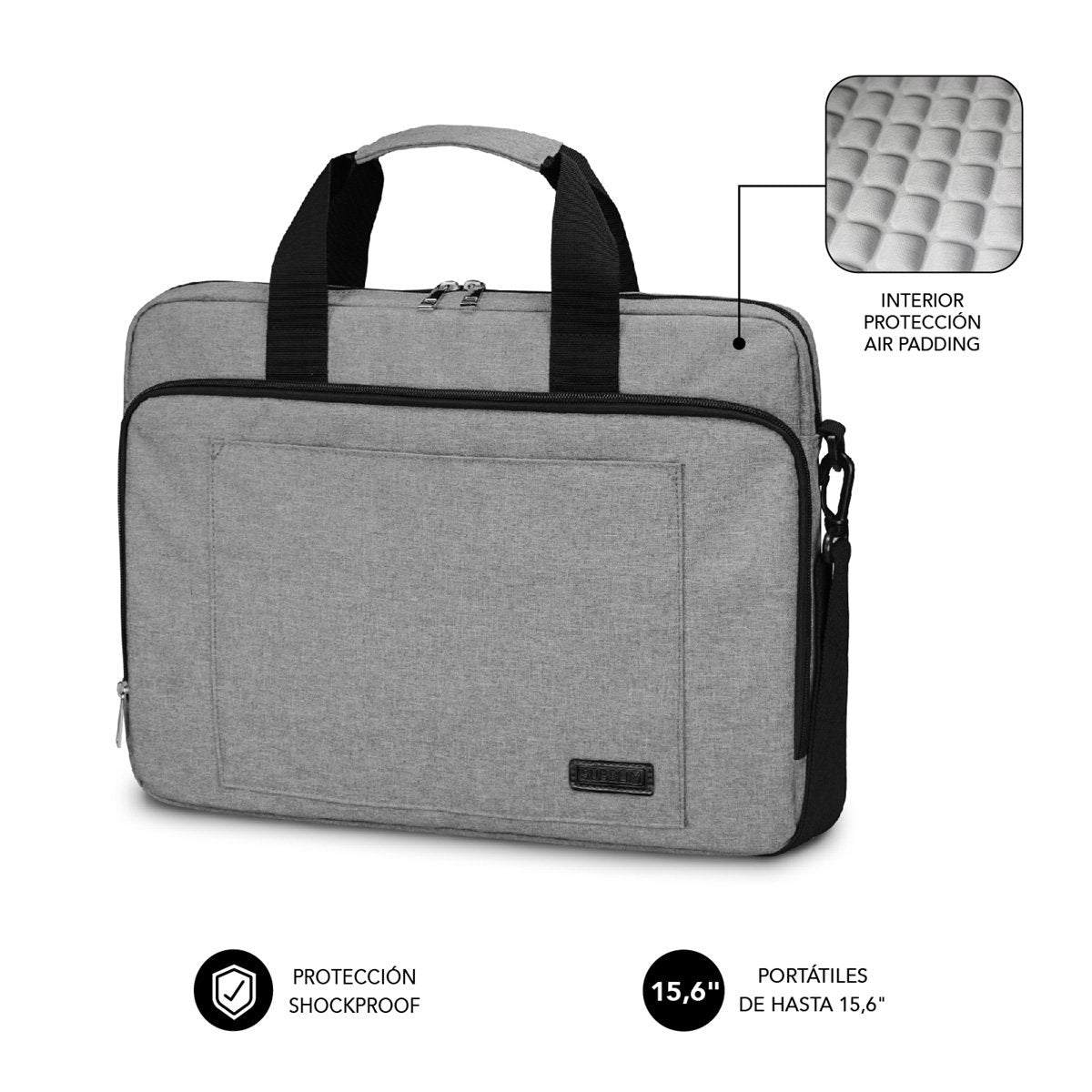 EAN 8436586741624 - SUBBLIM SUB-LB-4APLB10 maletines para portátil 39,6 cm (15.6") Maletín Toploader Gris imagen 1