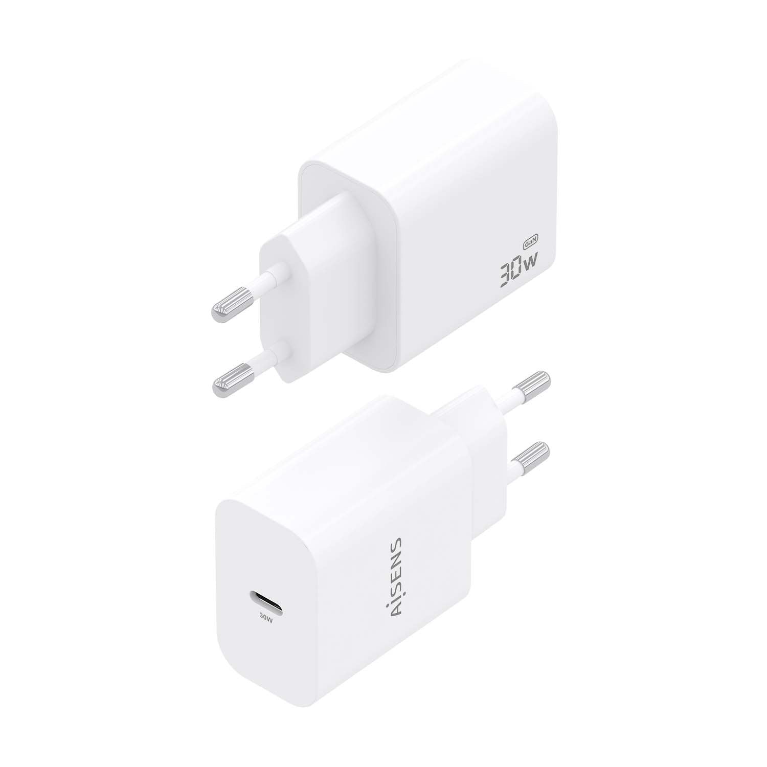 Aisens Cargador Gan 30w, 1xusb-C Pd3.0, Blanco