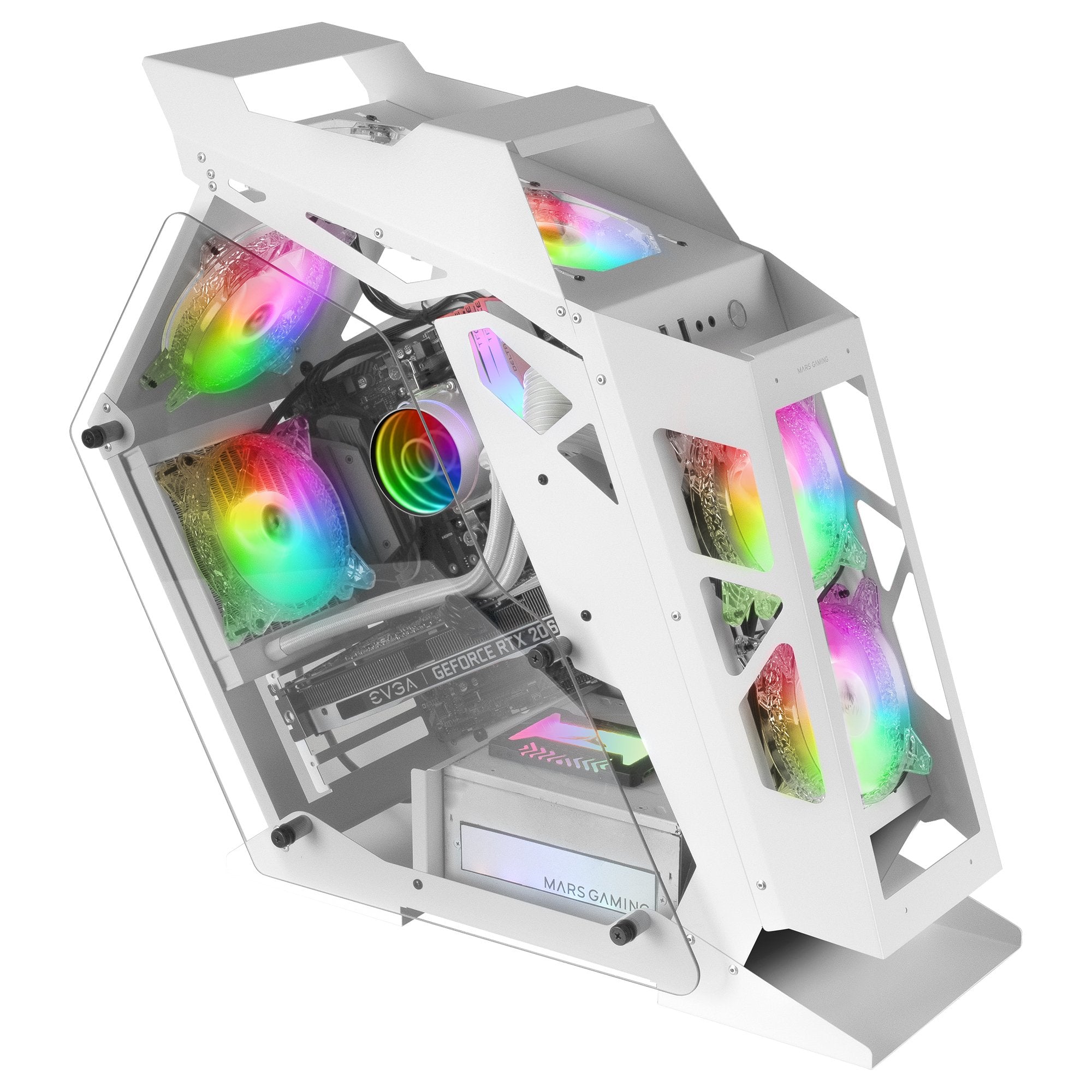 Caja Pc Marsgaming Minitorre Microatx Mc61 Blanco