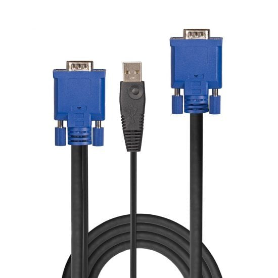 EAN 4002888321877 - Lindy 32187 cable para video, teclado y ratón (kvm) Negro, Azul 3 m imagen 2