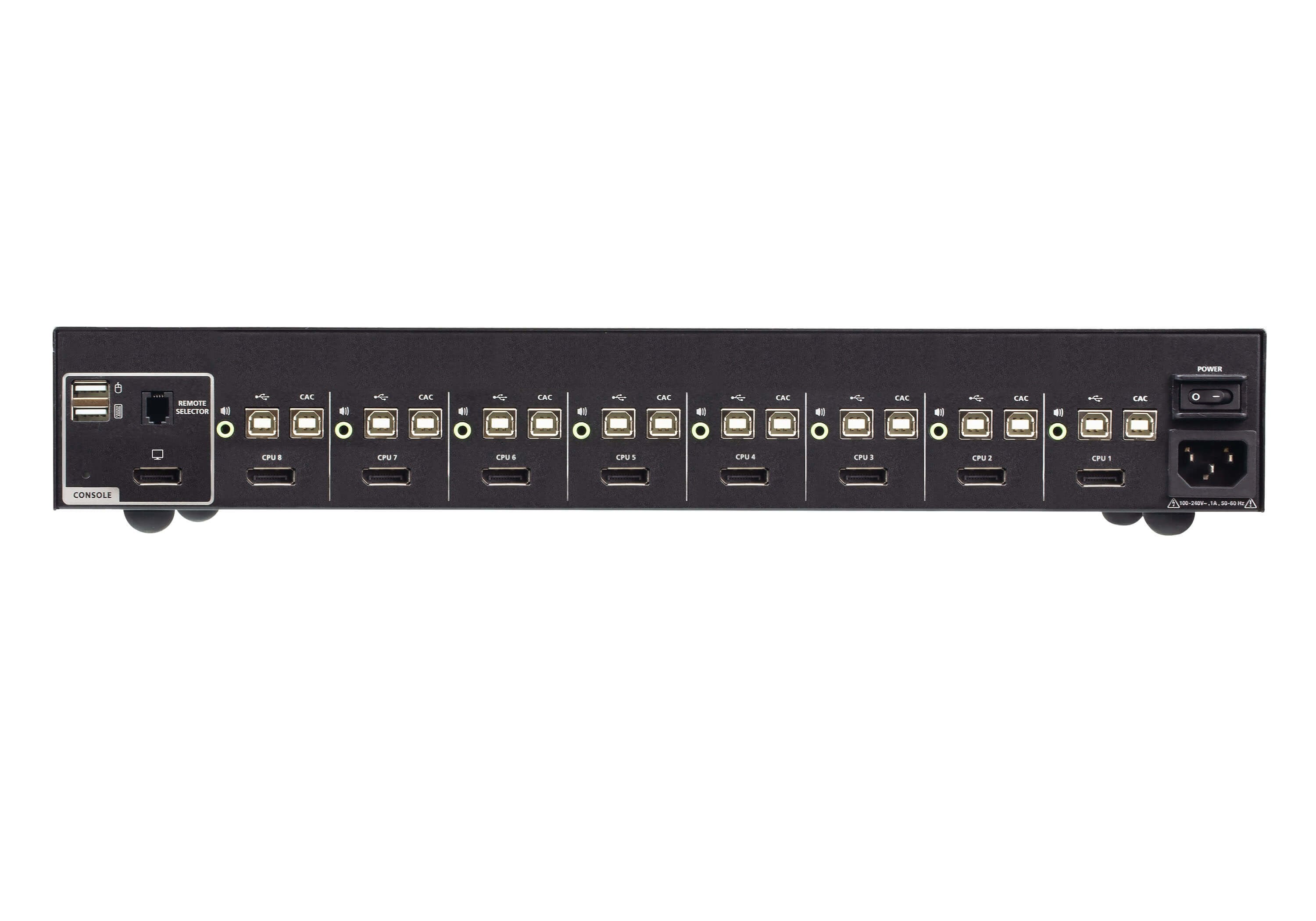 8-Port Usb - 4k Displayport Cpnt Secure Kvm Switch With Card Read