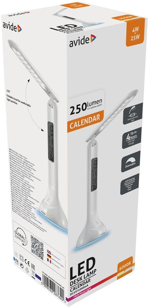 Avide Led Tischleuchte Rgb Kalendar Blanco 4w 250lm