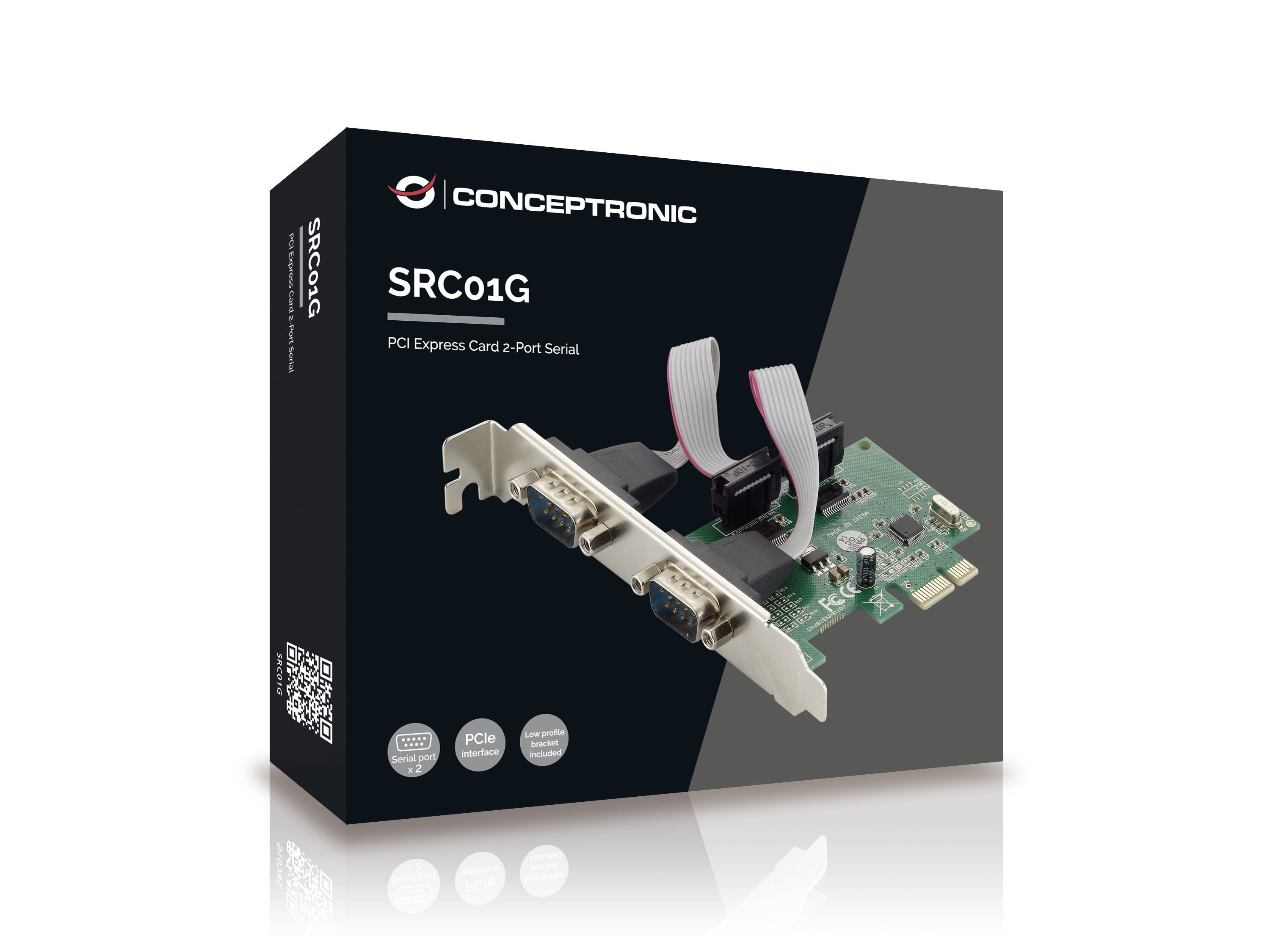 Conceptronic Tarjeta Pci Express 2 Puertos Serie Rs-232 Src01g