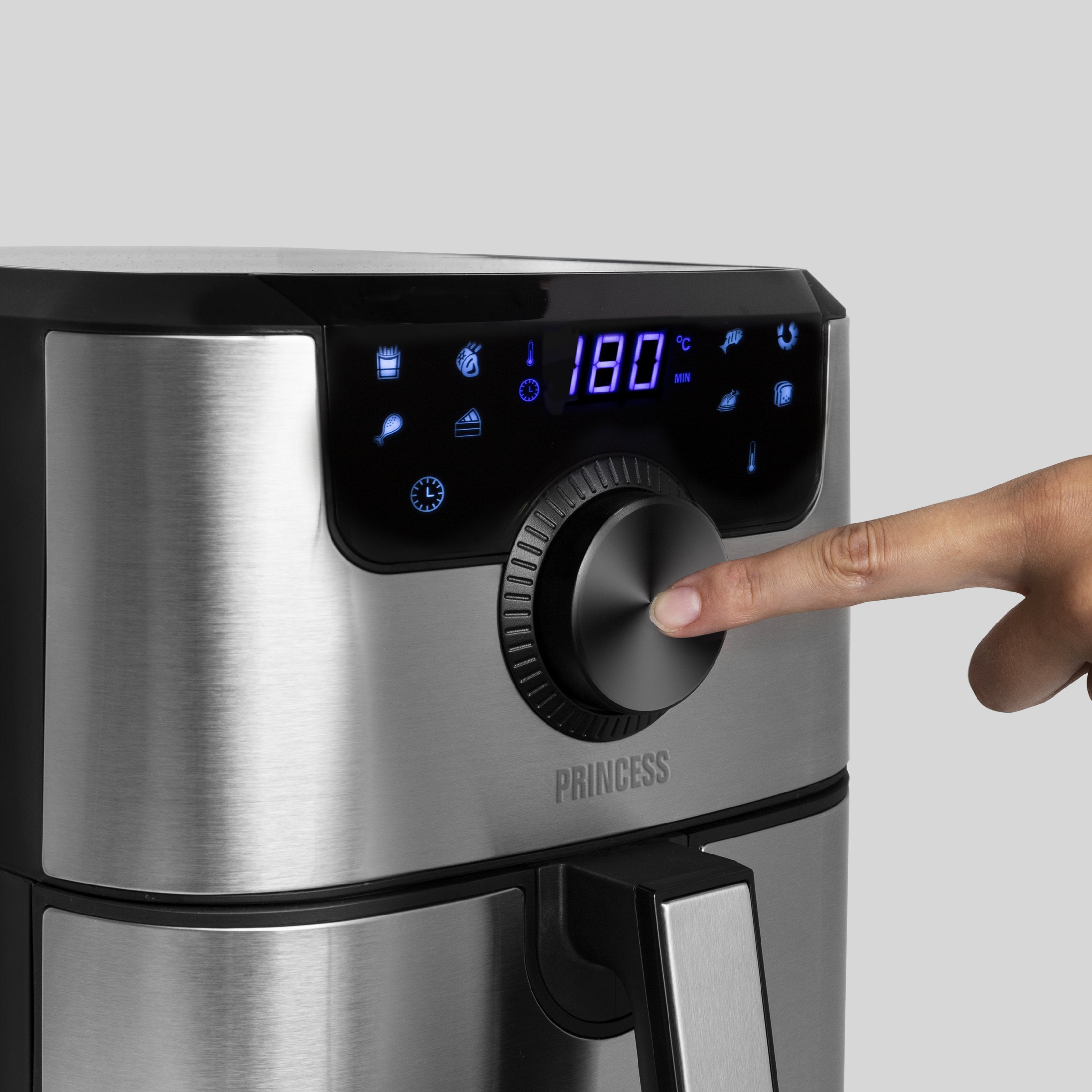 EAN 8713016091499 - Princess 182033 Sencillo 4,5 L Independiente 1500 W Freidora de aire caliente Plata imagen 18