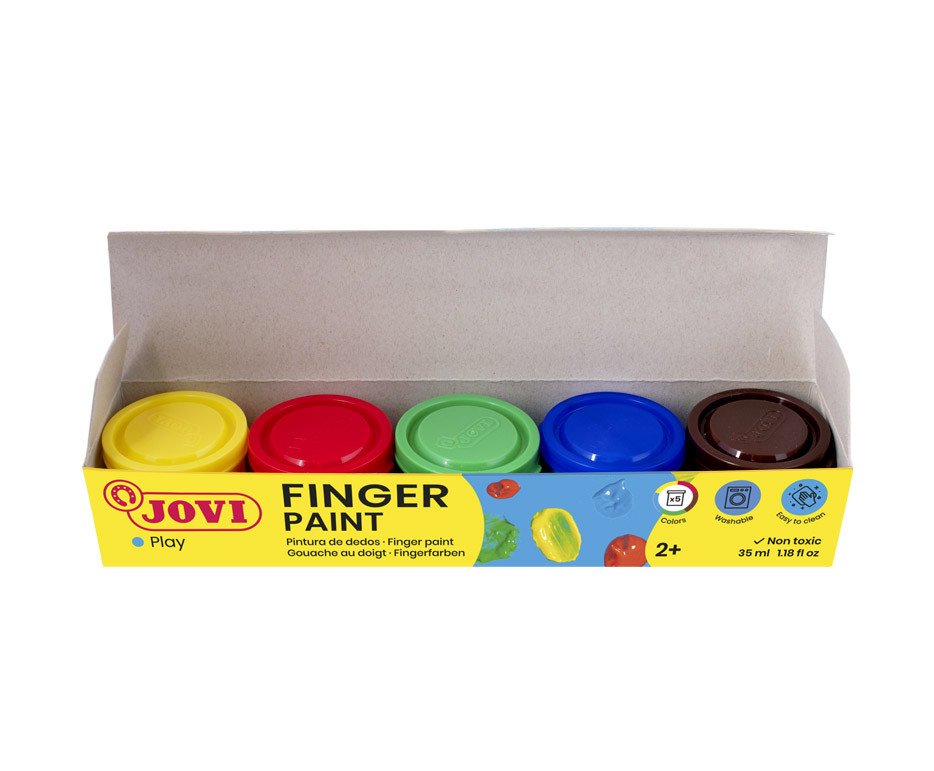 EAN 8412027028950 - Jovi 540 pintura de dedos lavable Azul, Marrón, Verde, Rojo, Amarillo imagen 3