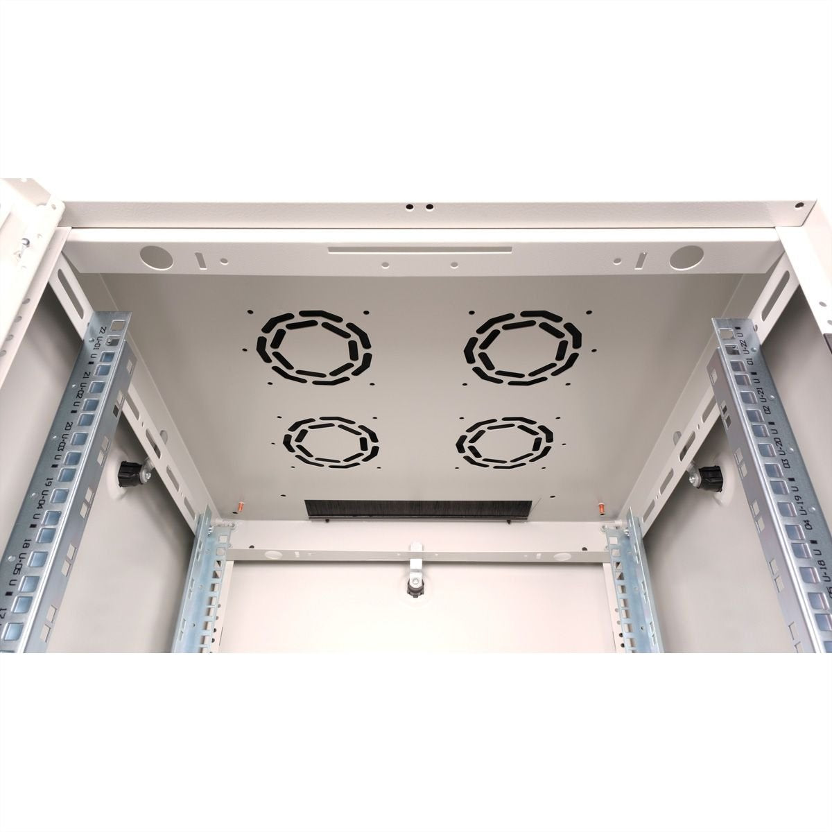 Roline 19-Zoll Netzwerkschrank Basic 22 He, 600x600 Bxt Glastr Grau