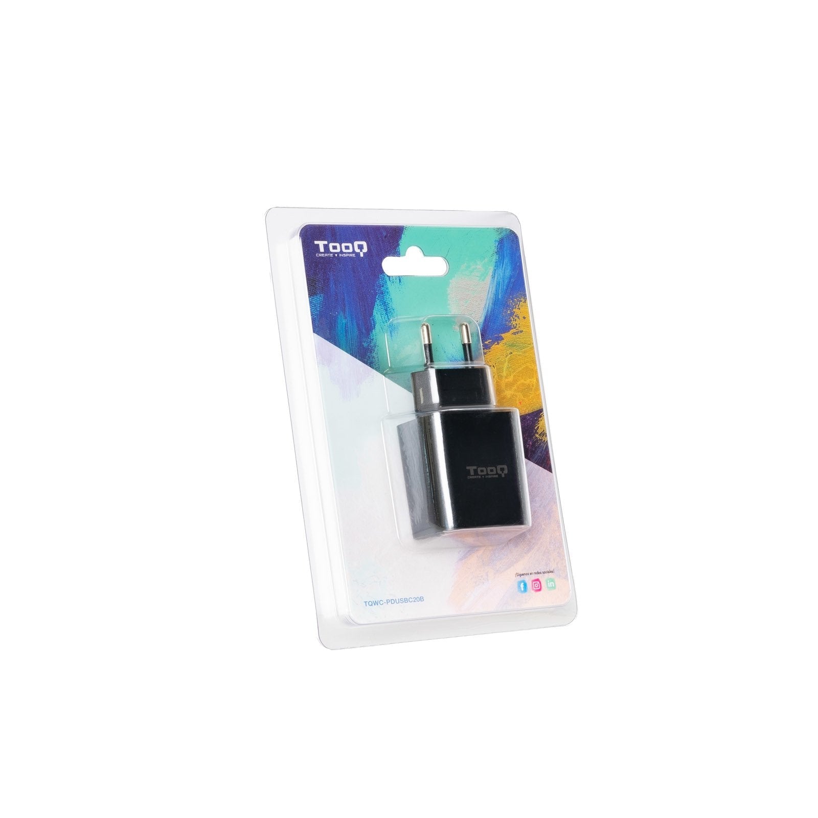 Tooq Cargador De Pared 1x Usb-C/Pd 20w - Negro