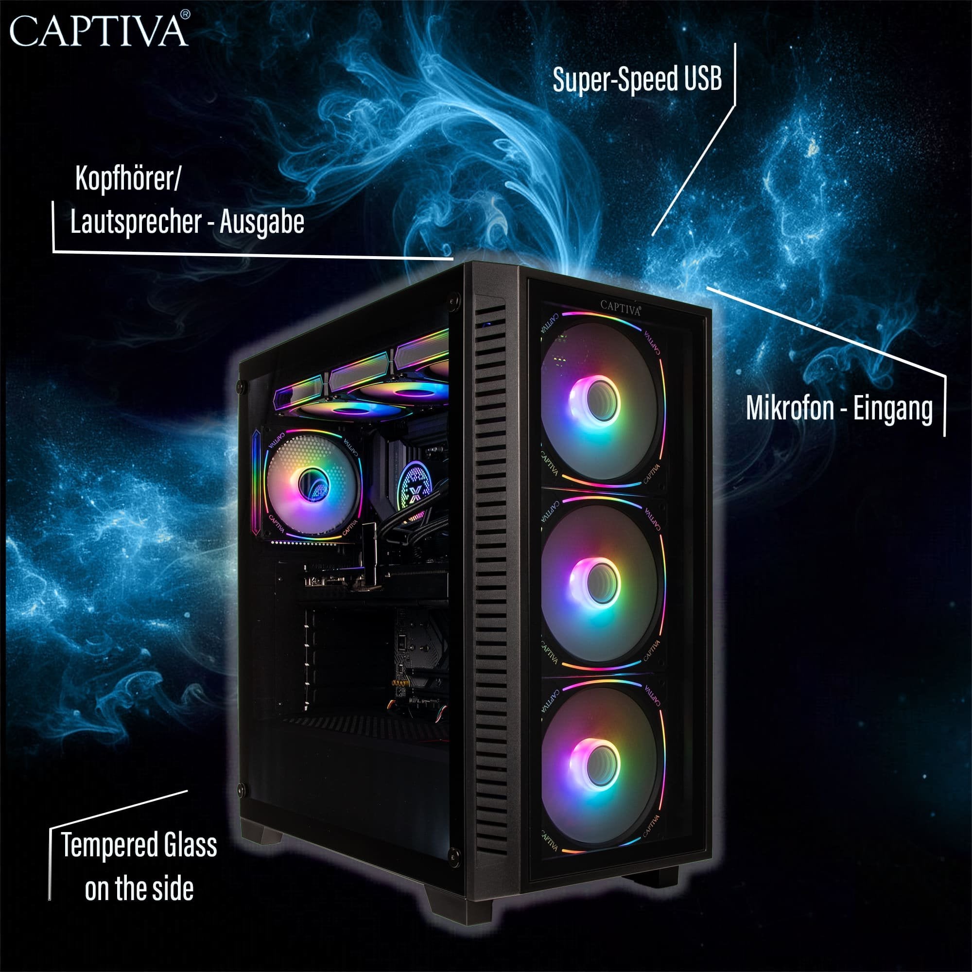 EAN 4046373950050 - CAPTIVA 95005 PCs/estación de trabajo AMD Ryzen™ 7 7800X3D 64 GB DDR5-SDRAM 2 TB SSD NVIDIA GeForce RTX 5 imagen 7