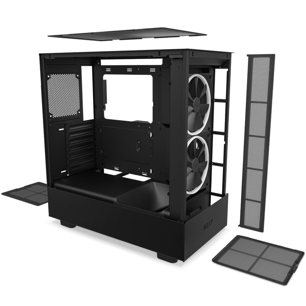 Caja Pc Nzxt H5 Elite All Black Miditower Glasfenster Cc-H51eb-01 Retail