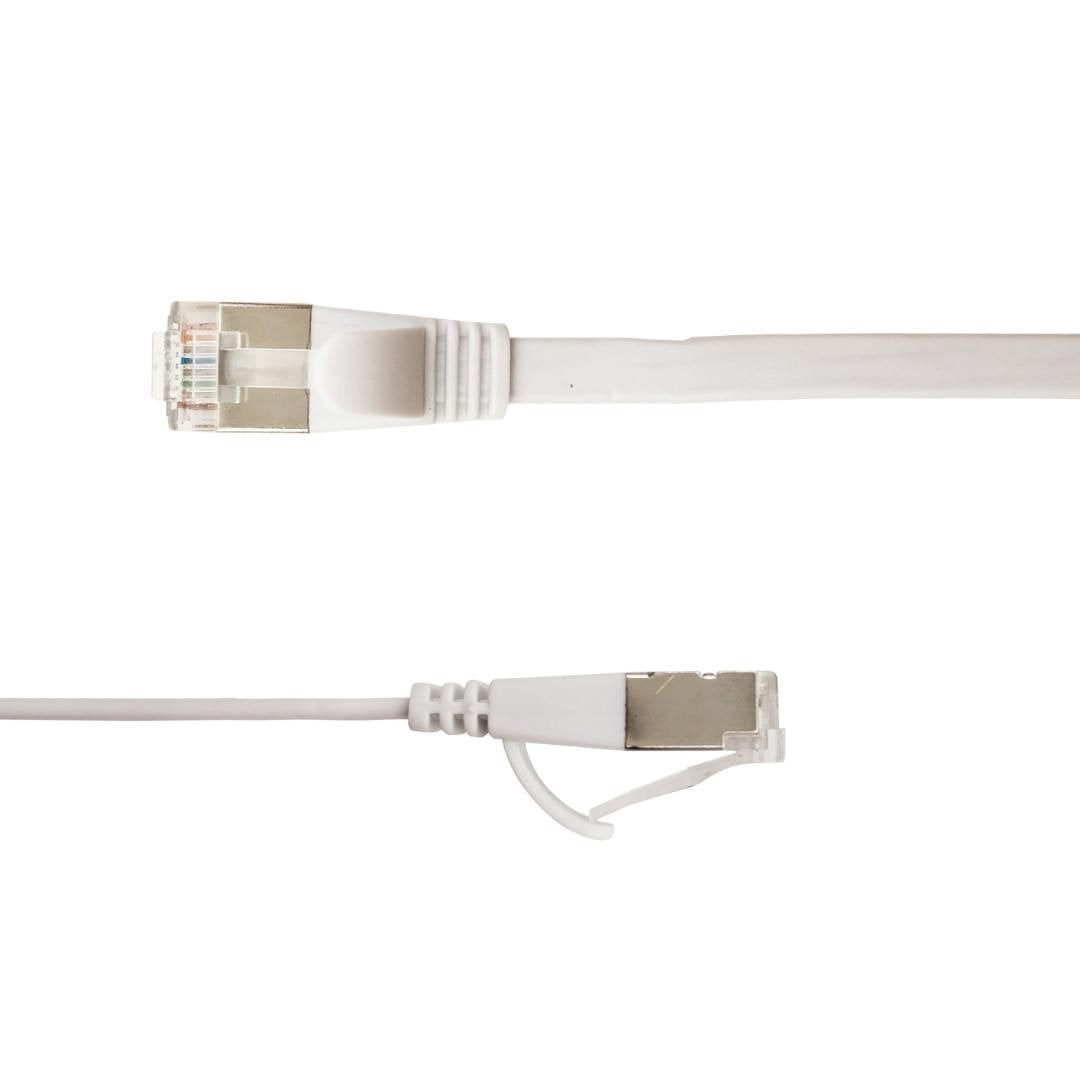 Flat U/Ftp Cat6a White 2.5m Awg 32/7, Pvc, 1 85x6mm Stp-Fl6a-00250-Wh
