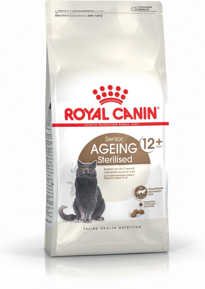 EAN 3182550805353 - Royal Canin Senior Ageing Sterilised 12+ alimento seco para gatos 400 g Maíz, Aves, Vegetal imagen 1