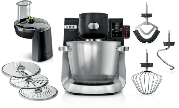 Robot De Cocina Bosch Home Mums6zs13d Negro/Acero Inoxidable, 1.600 Vatios, Báscula Integrada, Temporizador Mums6zs13d