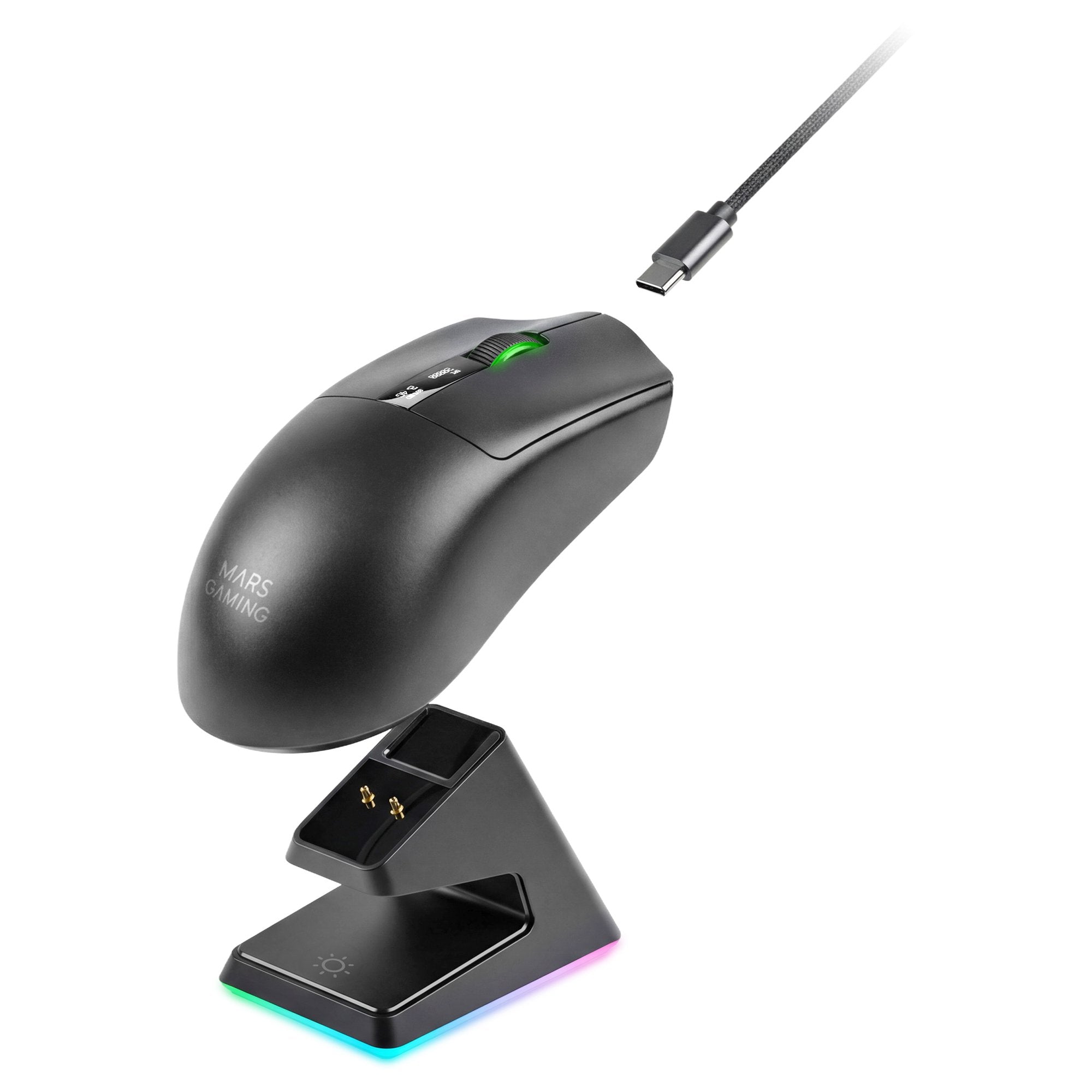 Raton Optico Wireless Mmwelite Negro Mars Gaming