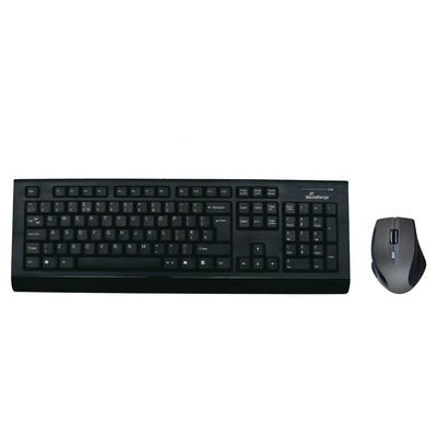 Mediarange Funk-Teclado Und Raton Set Qwert Uk Negro Gra