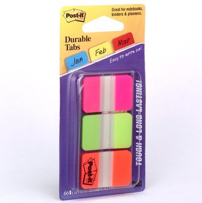Post-It Index Rigido Rosa Verde Naranja - 3 Dispensadores Std 3x22