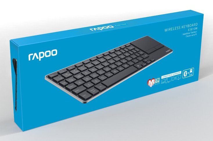 Rapoo E2810m Inalámbrico Ultraflache Multimedia Teclado Con Touchpad Qwertz - Teclado - Qwertz