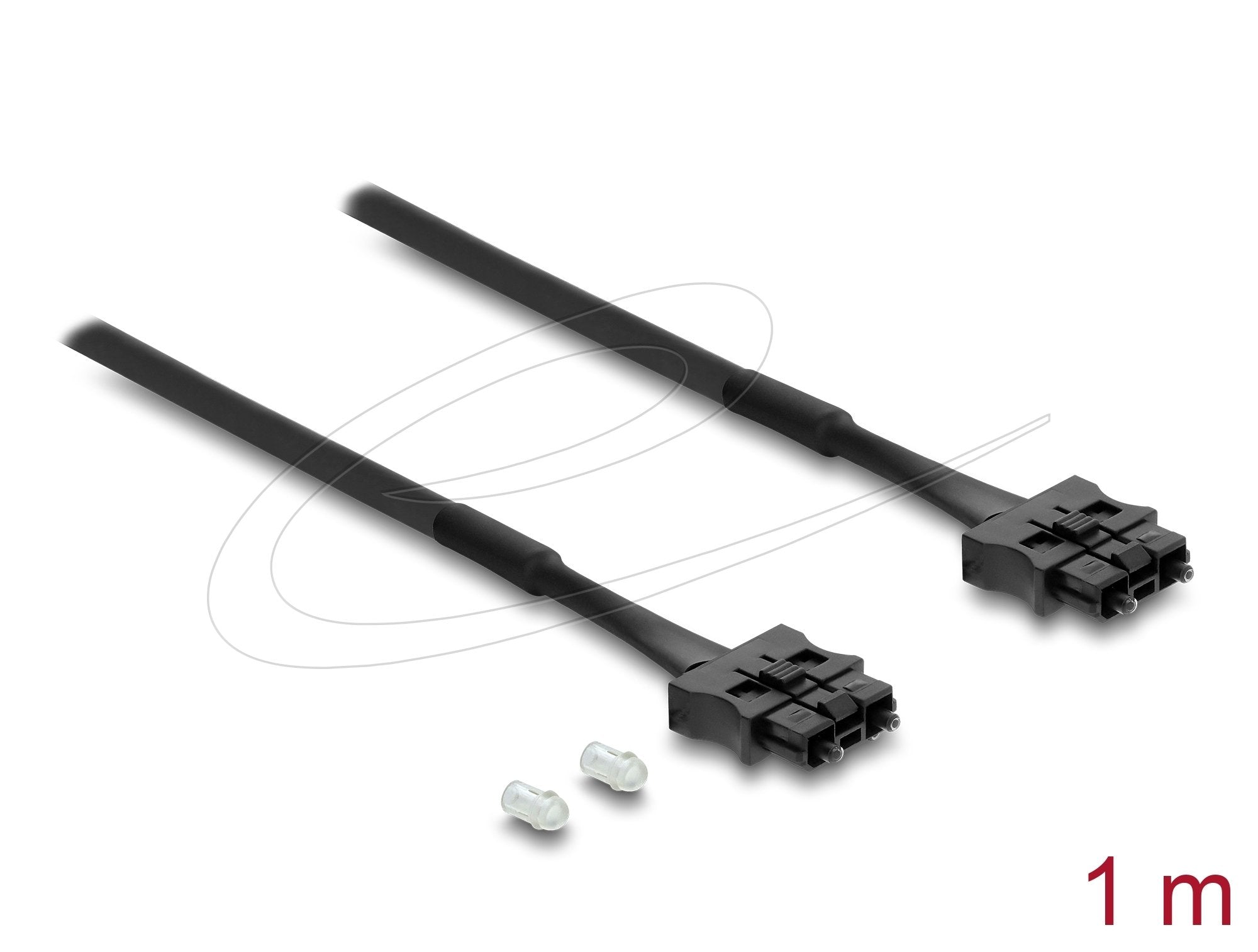 Delock Lwl Pof Kunststoff Servo Anschlusscable Stecker Zu Stecker Durchmesser 6,0 Mm 1 M Schwarz