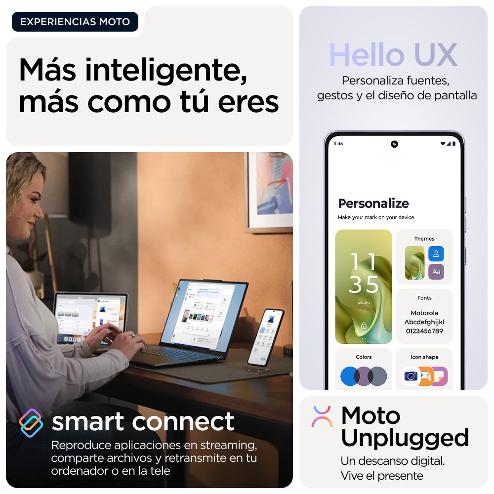 EAN 840493600109 - Motorola moto g86 power 5G 16,9 cm (6.67") SIM doble Android 15 USB Tipo C 12 GB 256 GB 6720 mAh Lila imagen 17