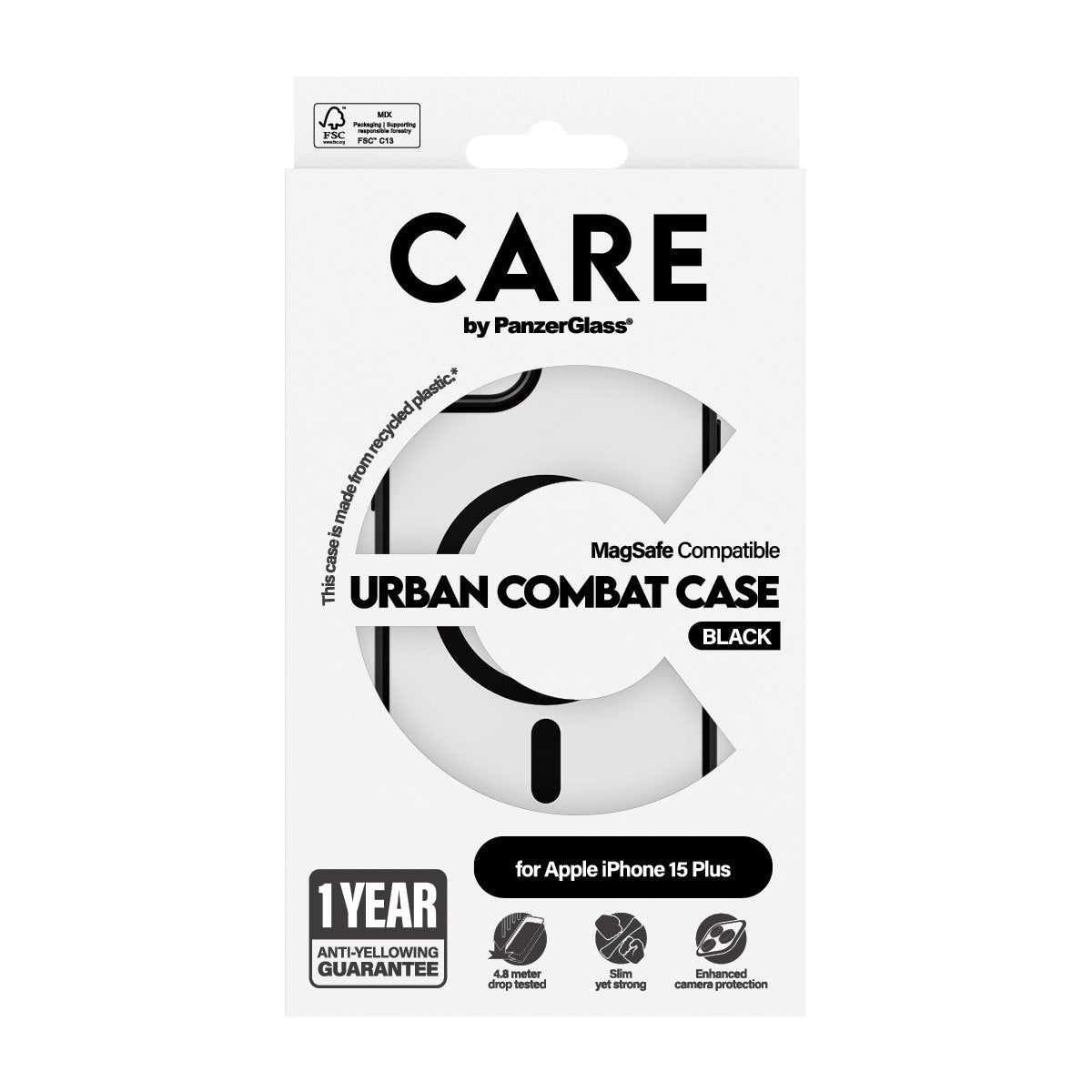EAN 5715685005626 - PanzerGlass CARE™ by ® Urban Combat Case Transparent w. Black MagSafe iPhone 15 Plus funda para teléfono imagen 3