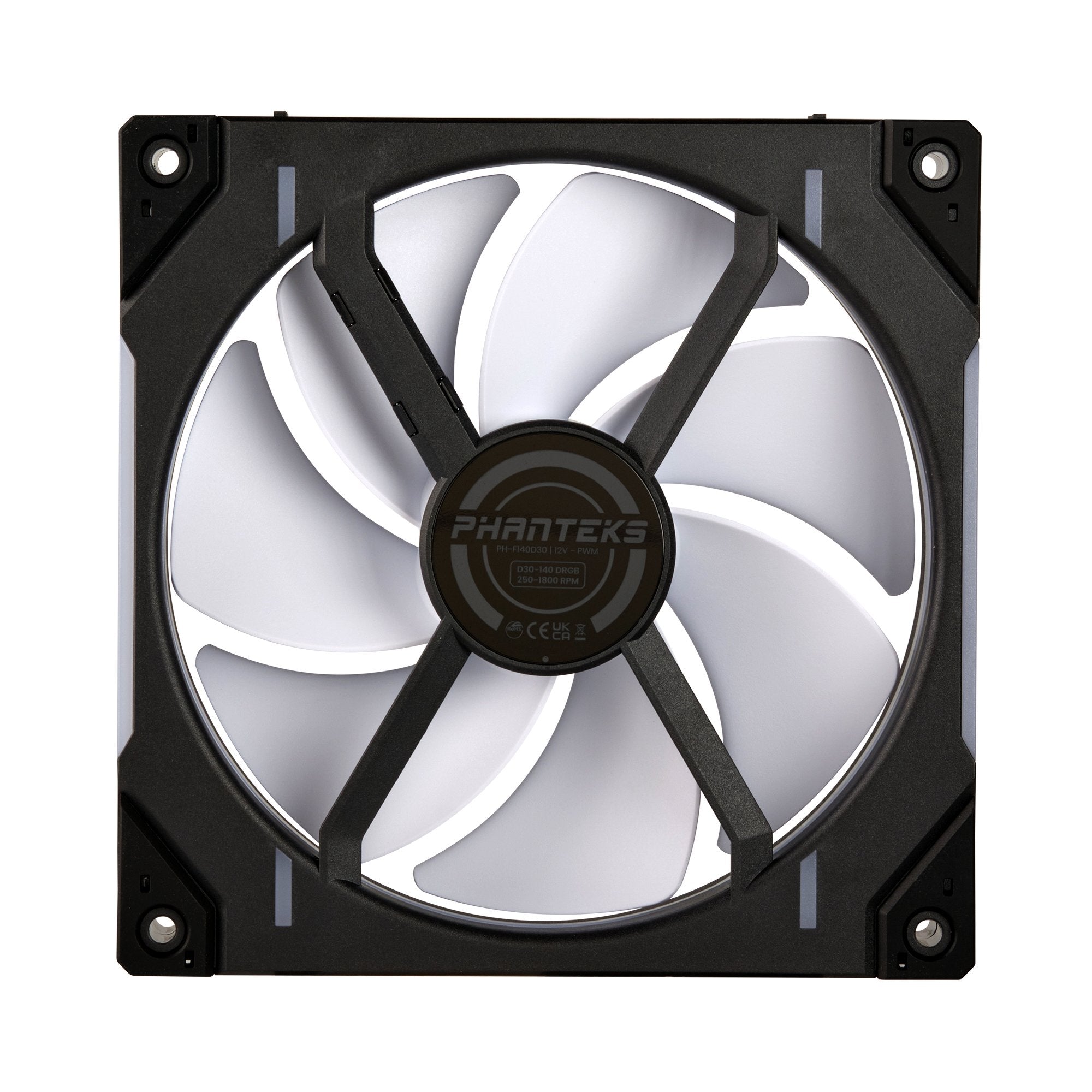 Ventilador Pc Phanteks D30 140mm Drgb Pwm Triple Fan Pack - Black