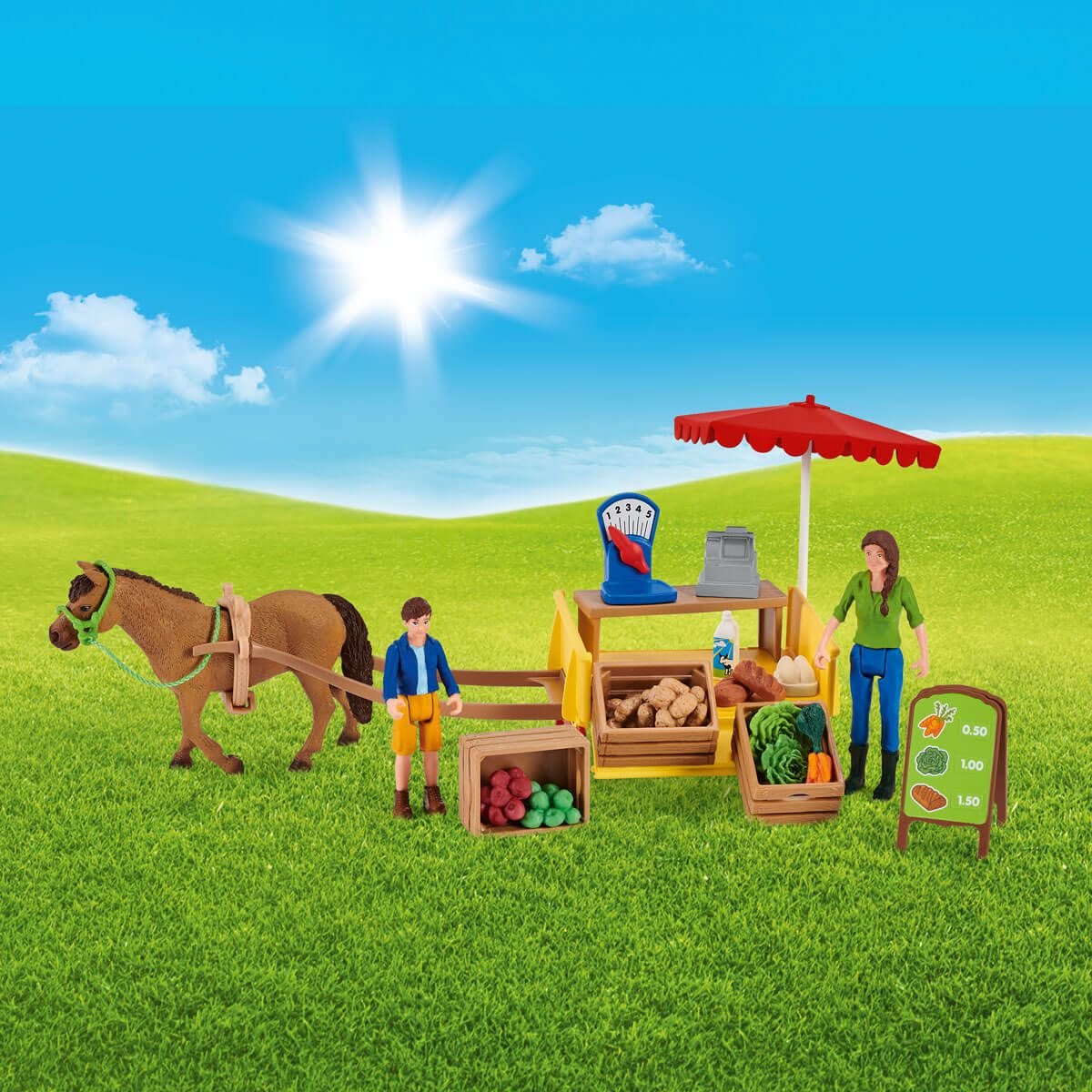 Schleich - Puesto De Granja Móvil Sunny Day (42528)