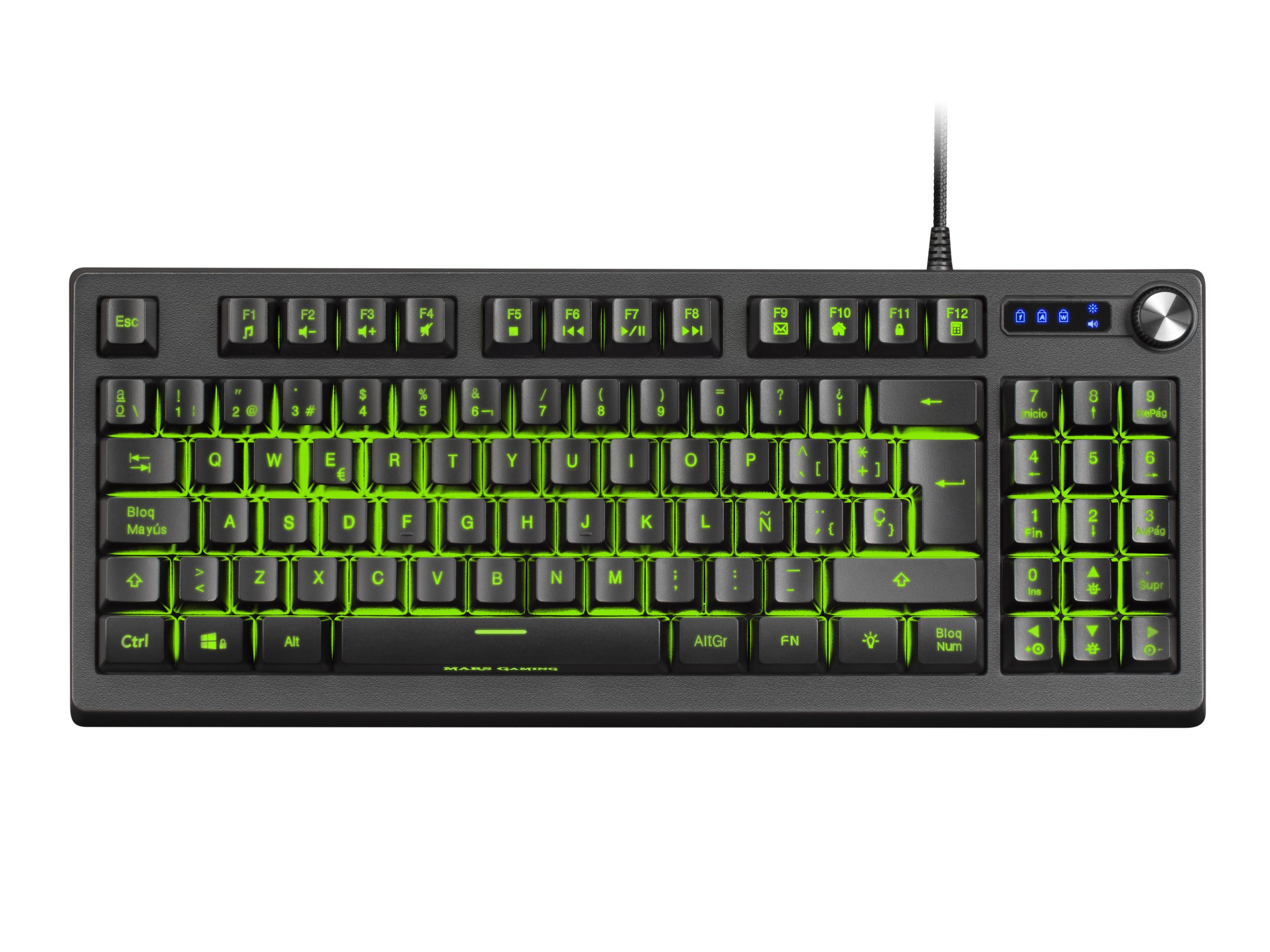 Teclado Gaming Semimecánico Mars Gaming Mkrevo