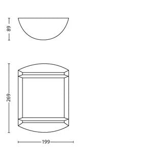 Aplique Led 6w 600lm 4.000k Negro Antelope Philips