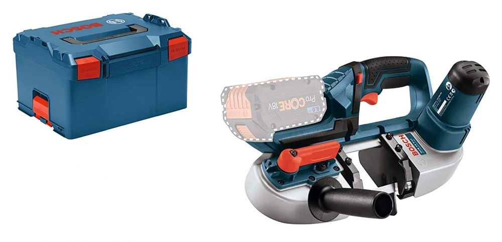 Sierra De Cinta Inalámbrica Bosch Gcb 18v-63 Professional Solo, 18 Voltios (Azul/Negro, Sin Batería Ni Cargador, L-Boxx) 06012a0401