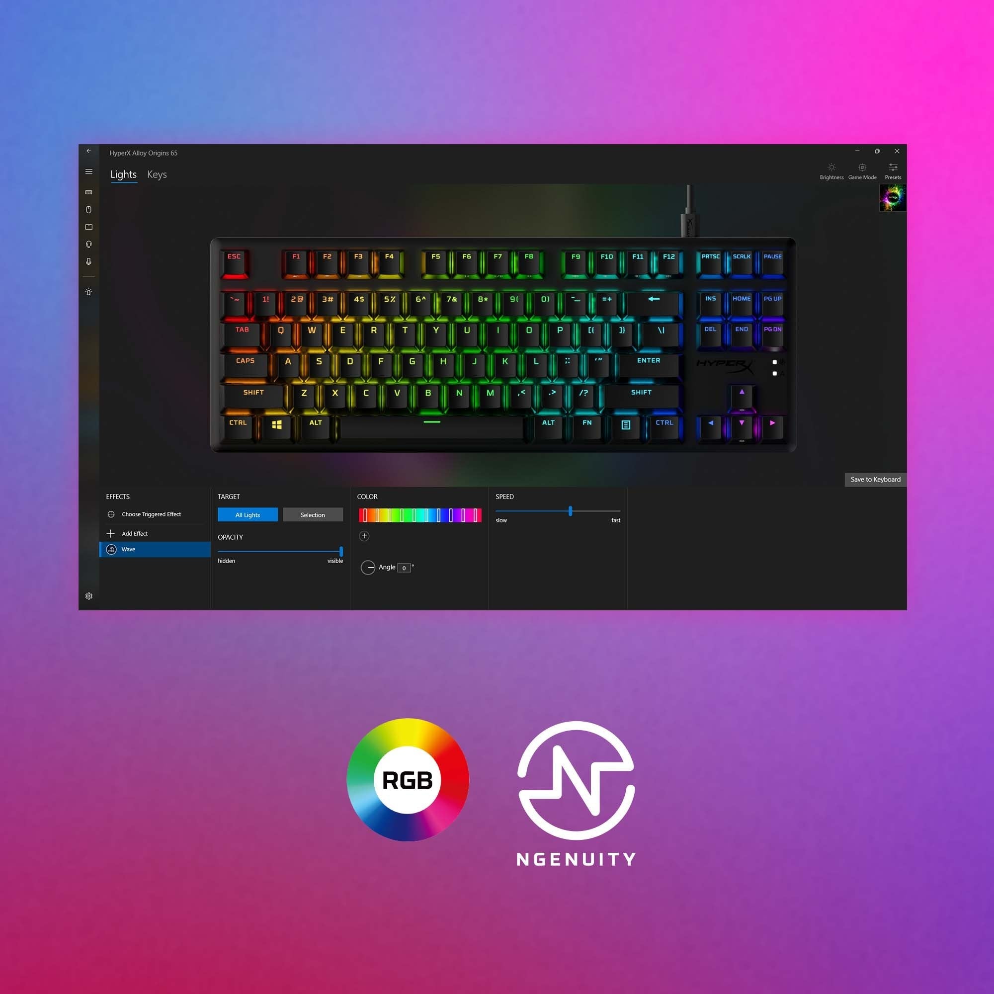 Keyboard Alloy Origins Core/Pbt Hx Blue 639n8aa#Aba Hyperx