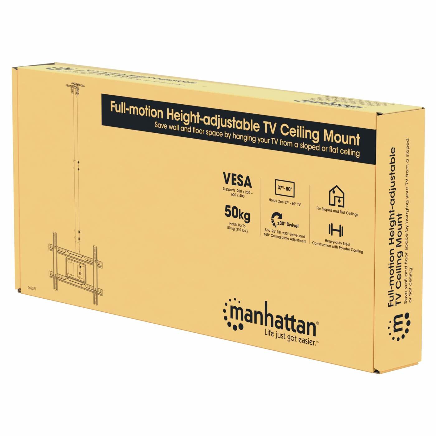 Manhattan Tv-Deckenhalterung 37" Bis 80" Fullmotion 50kg