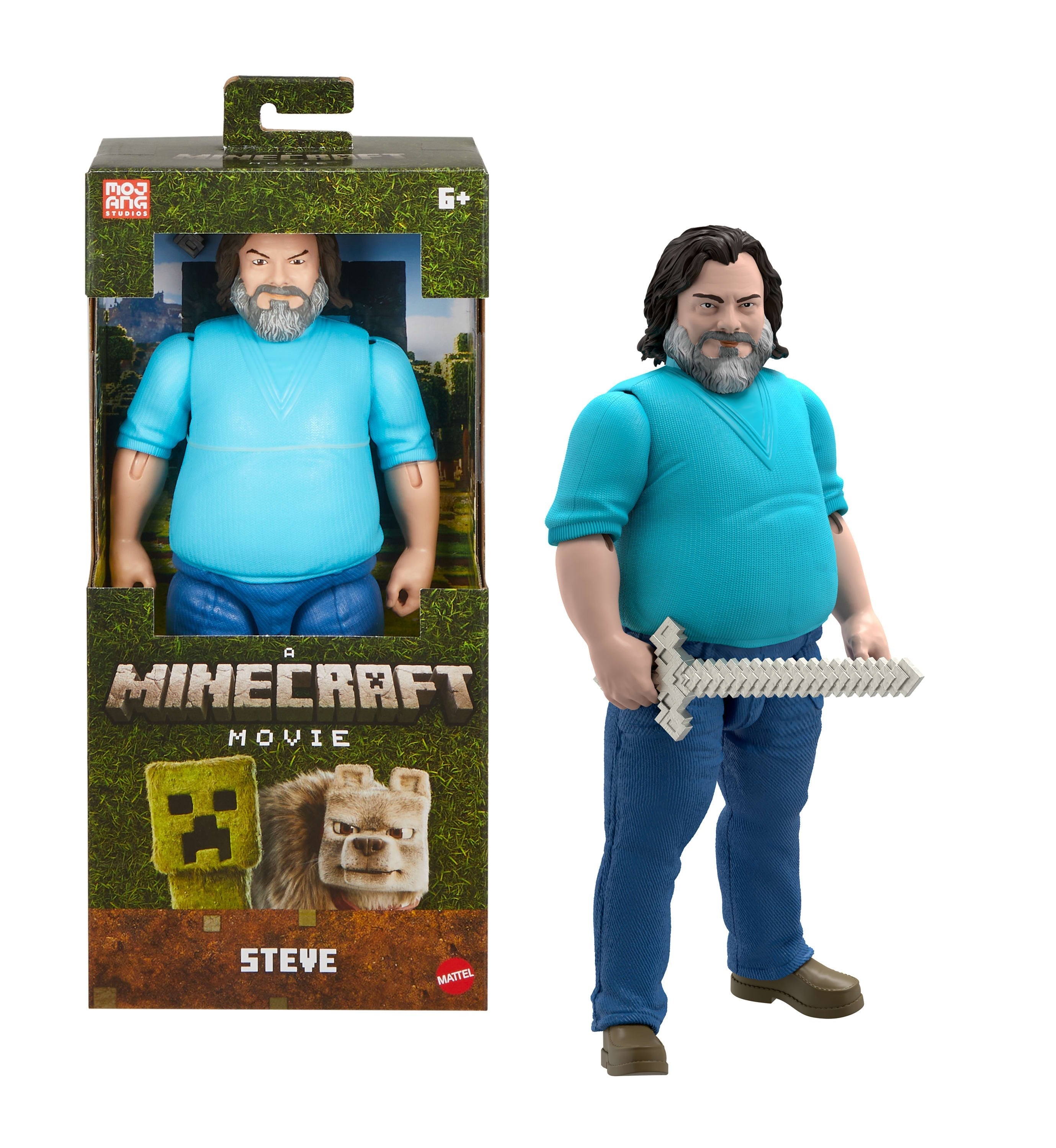 Mattel Minecraft Movie Grosse Steve-Actionfigur (30 Cm Grosse Sammelfigur) Jgg67