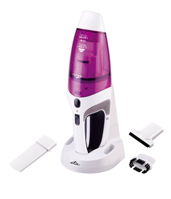 Aspirador Eta Verto Eta344290000 Funcionamiento Inalã¡Mbrico, Portã¡Til, 10,8 V, Tiempo De Funcionamiento (Mã¡X.) 15 Min, Blanco/Morado