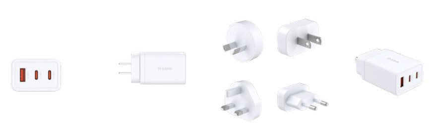 Cargador Gan Dlink Dcp-651 65w Usb-C1/C2 Usb-A Max 1,5a 110-240v