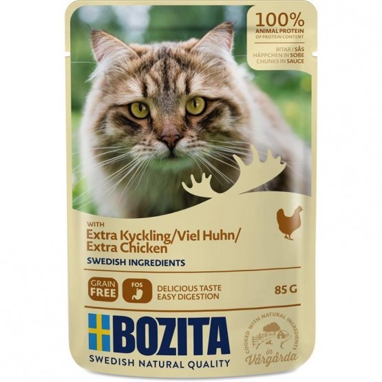 Bozita Bouch Bites En Salsa Con Mucho Pollo 85g (Cantidad: 12 Por Unidad De Pedido)