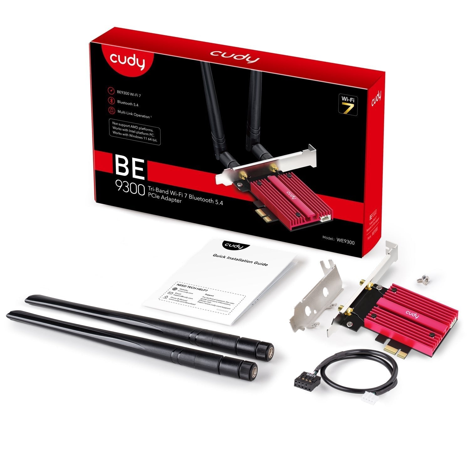 EAN 6971690793548 - Cudy WE9300 adaptador y tarjeta de red Interno WLAN / Bluetooth 5765 Mbit/s imagen 6