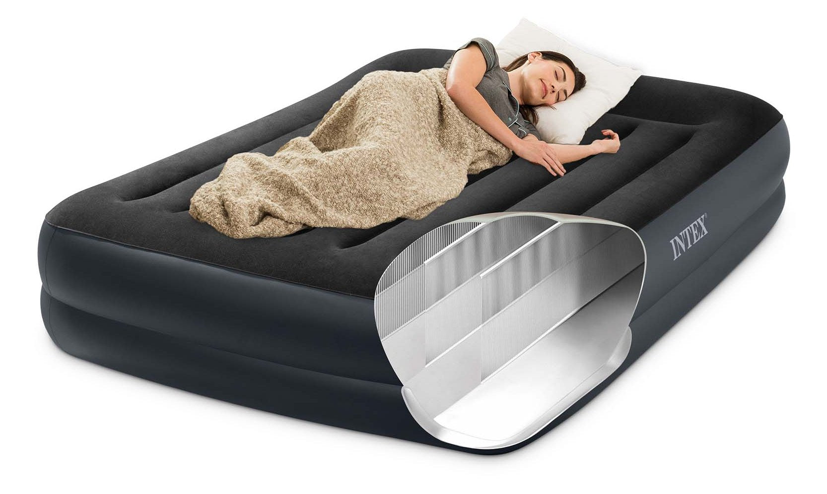 EAN 6941057422862 - Intex 64124ND colchón hinchable Colchón doble Azul oscuro Unisex imagen 6
