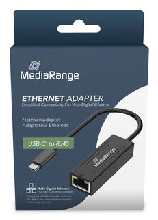 Mediarange Usb-C Netzwerkadaper Con Rj45 Port,20cm, Sw