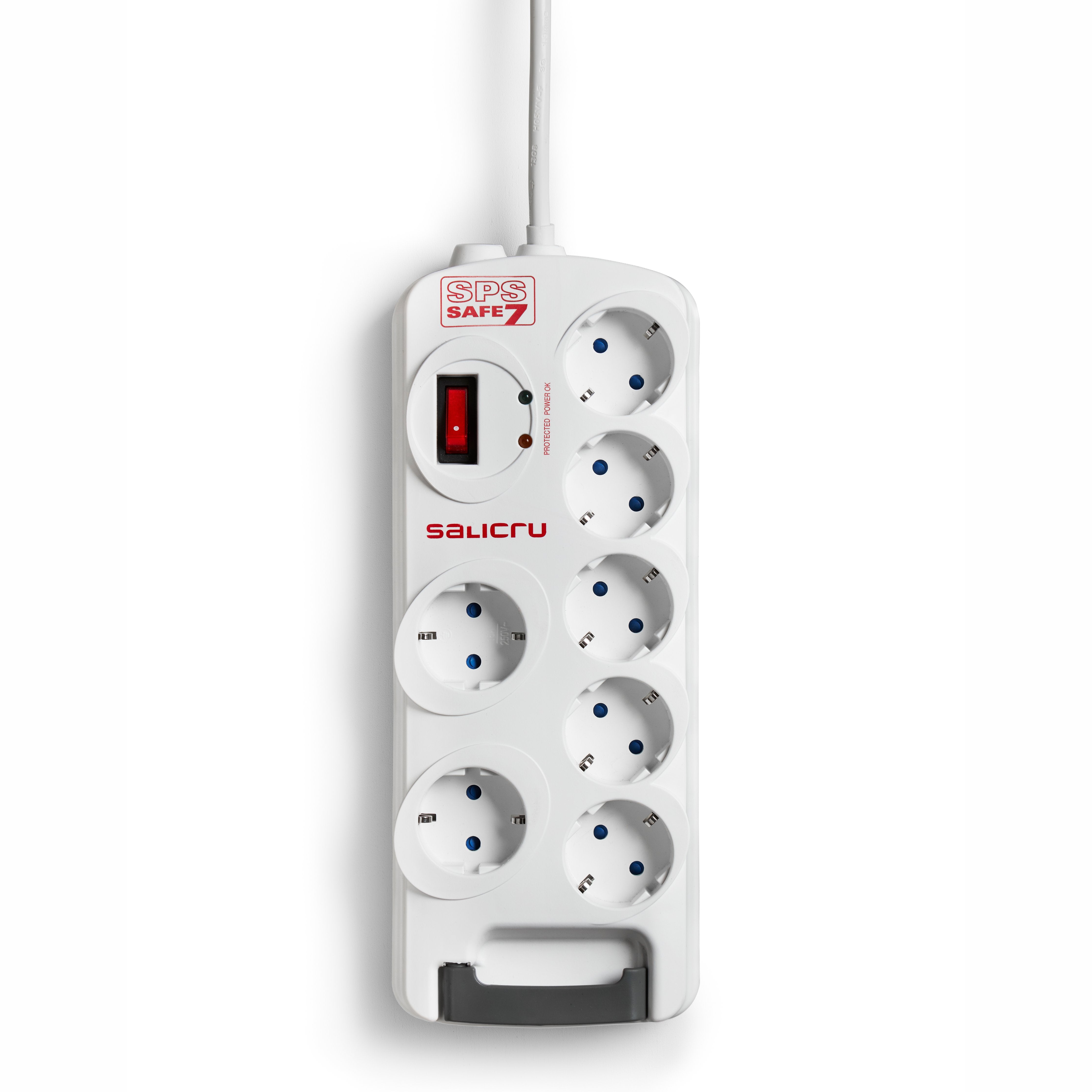 EAN 8436035921904 - Salicru 680BA000006 limitador de tensión Blanco 7 salidas AC 250 V 1,8 m imagen 1