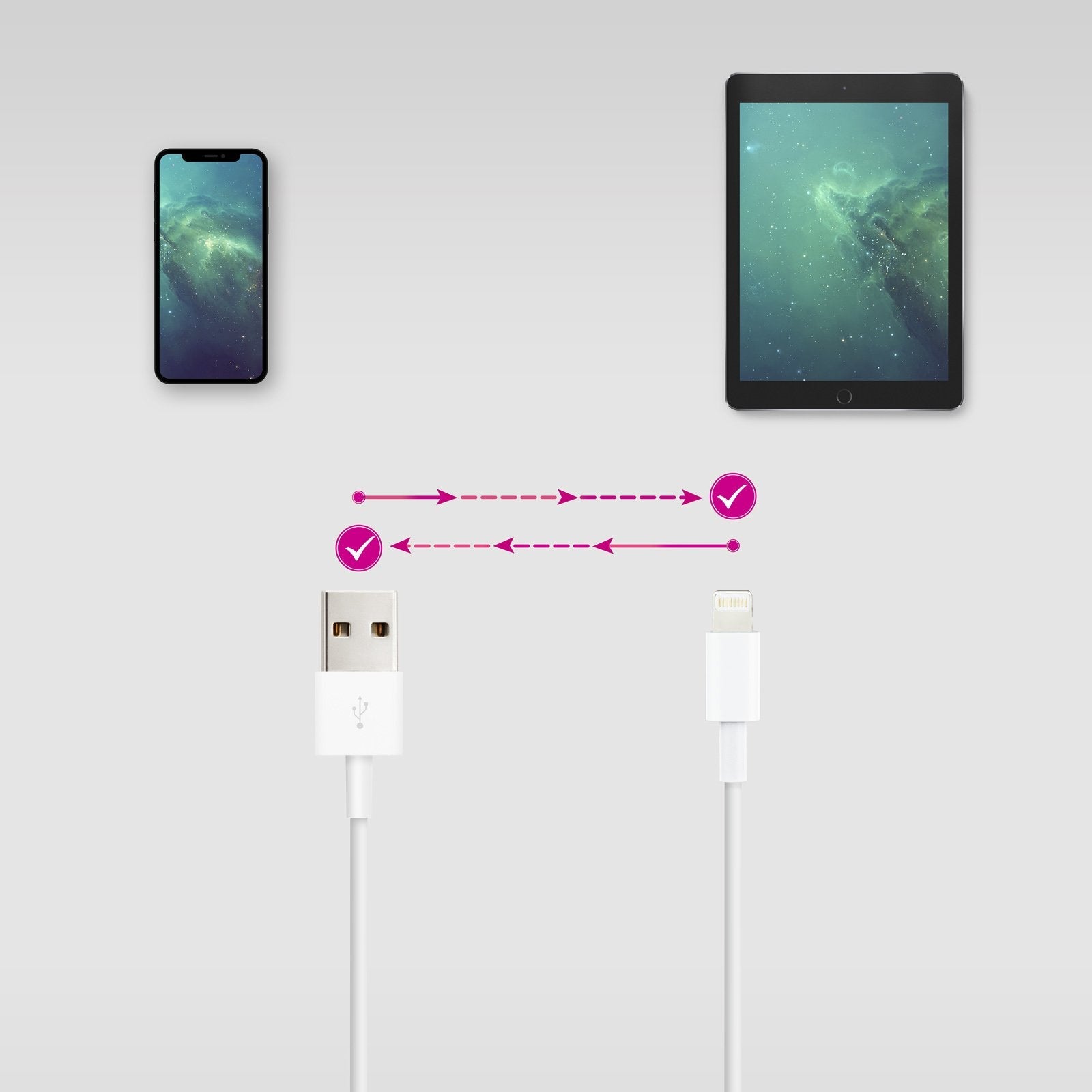 Nanocable Cable Usb-A Macho A Lightning Macho 50cm