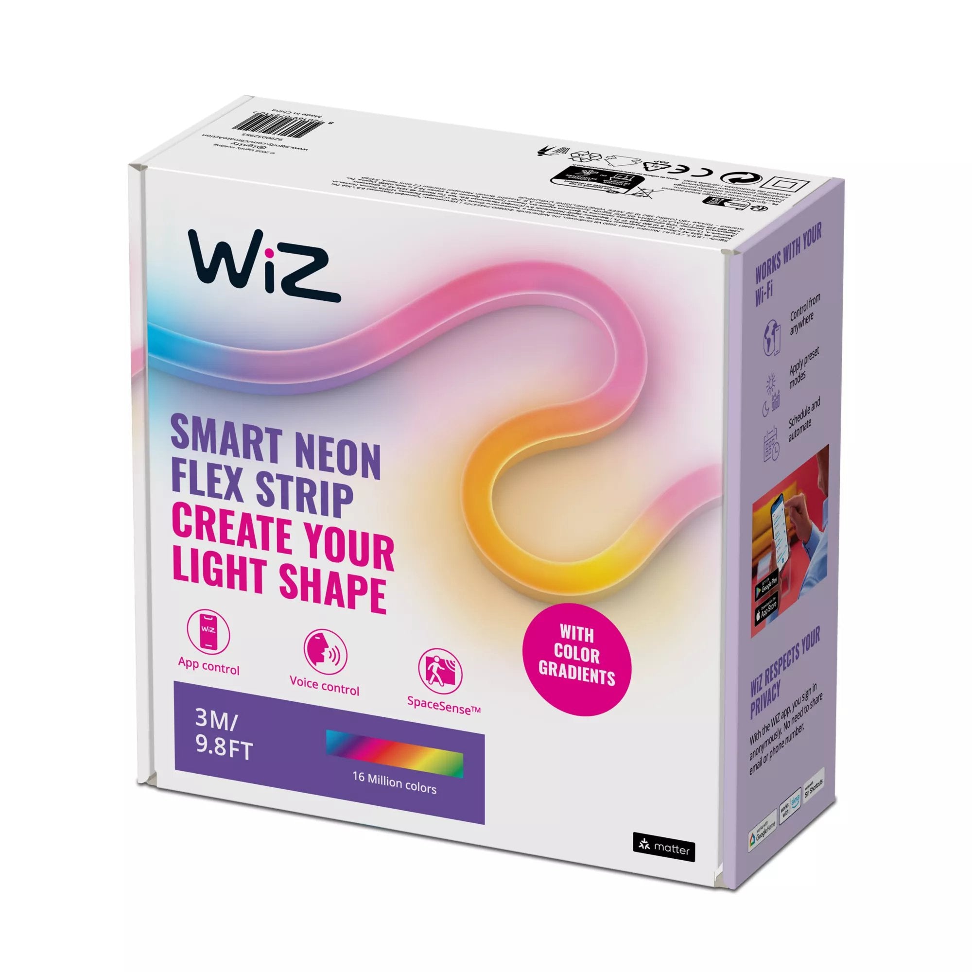 EAN 8720169072510 - WiZ 8720169072510 iluminación inteligente Tira de luz inteligente Wi-Fi/Bluetooth 20 W imagen 3