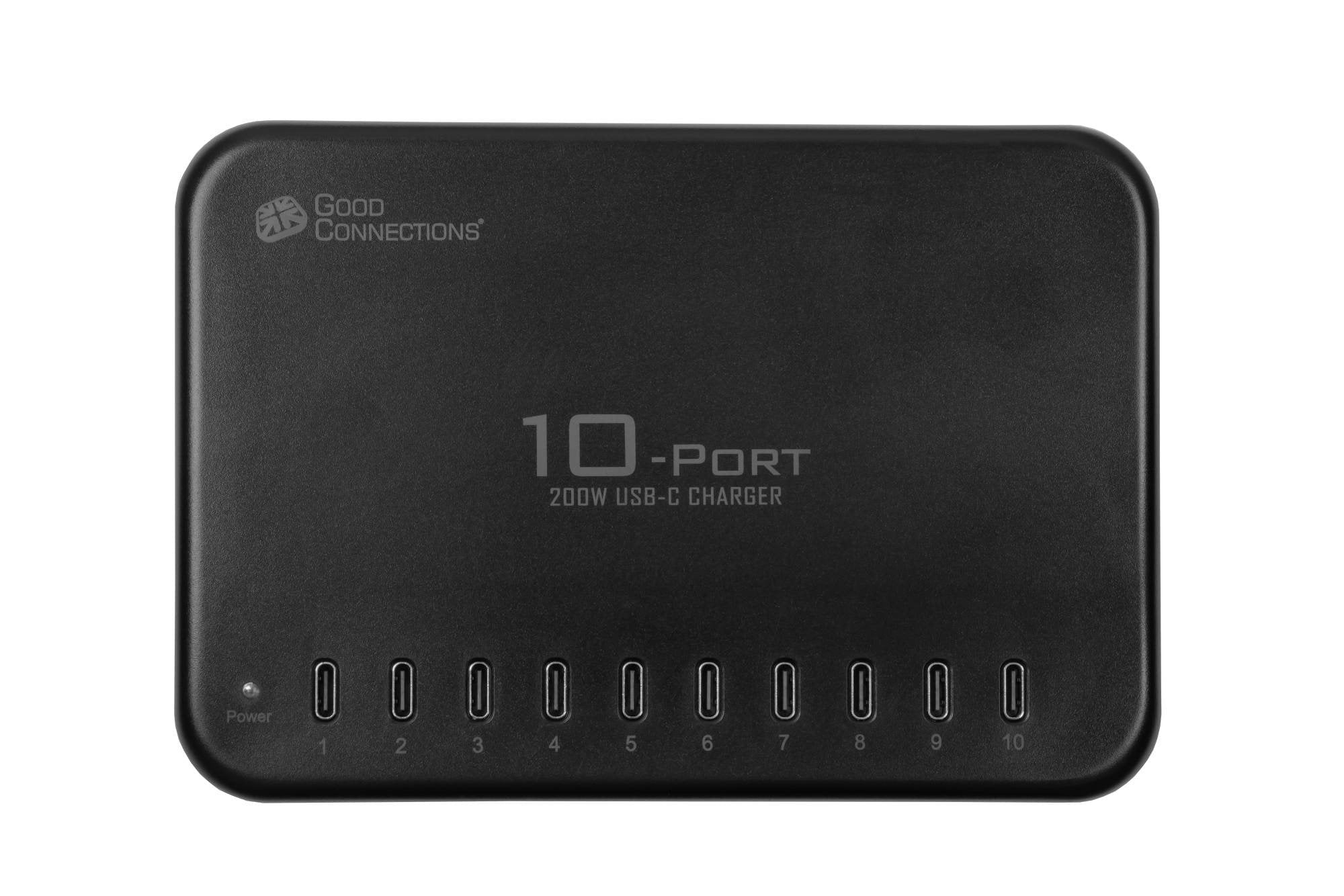 Usb Desktop Schnellladestation 200w 10-Port 10xusb-C Goodconnections Negro