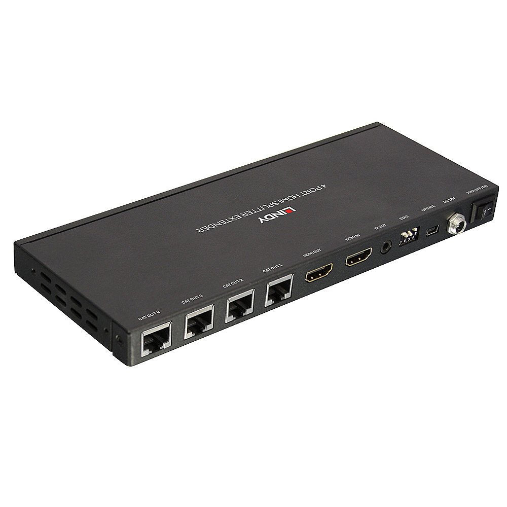 Extensor Y Divisor Lindy Hdmi E Ir Cat6 Loop Out 4 Puertos 50m