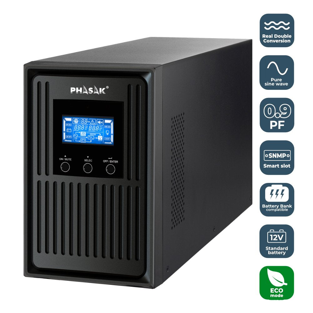EAN 5605922004843 - Phasak PH 8010 sistema de alimentación ininterrumpida (UPS) Doble conversión (en línea) 1,06 kVA 900 W 3 imagen 4