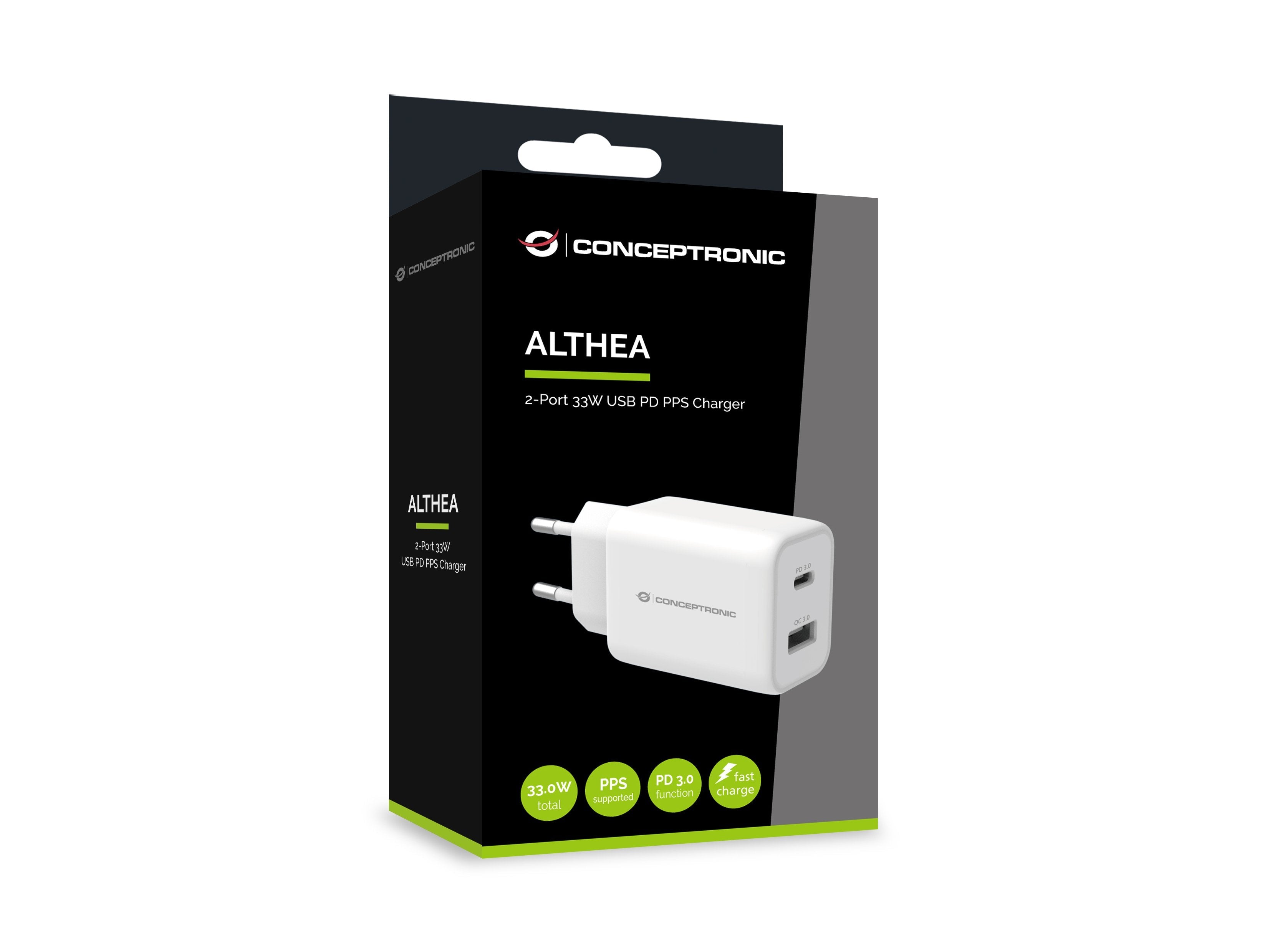 EAN 4015867227527 - Conceptronic ALTHEA11W cargador de dispositivo móvil Universal Blanco Corriente alterna Carga rápida Inte imagen 3